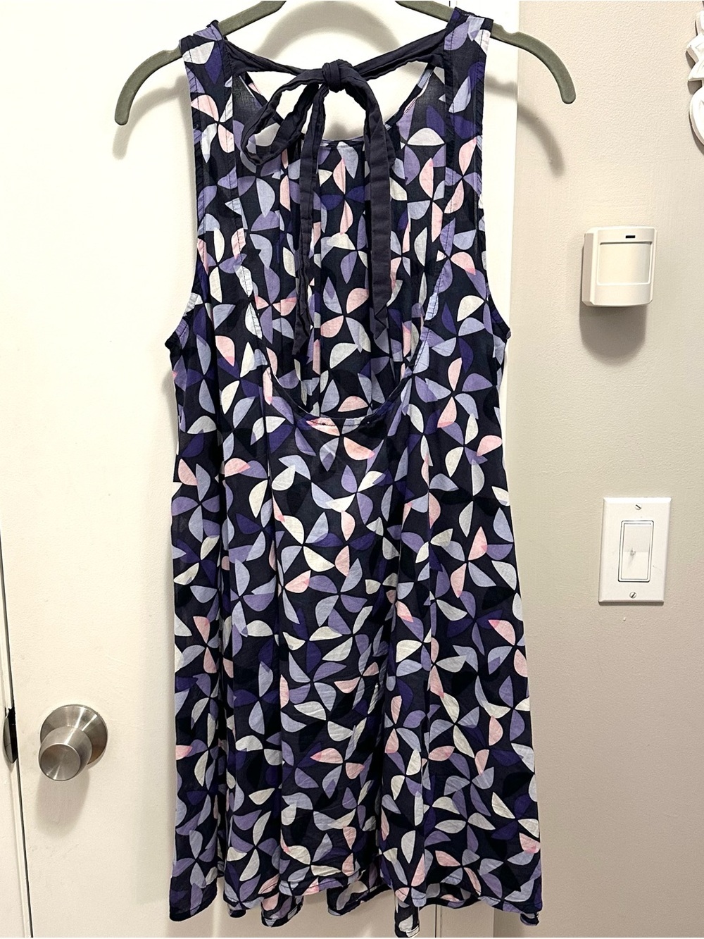 Kate Spade New York Cotton Sleeveless Tie Open Back Mini Cover Up Summer Dress S - Picture 2 of 7